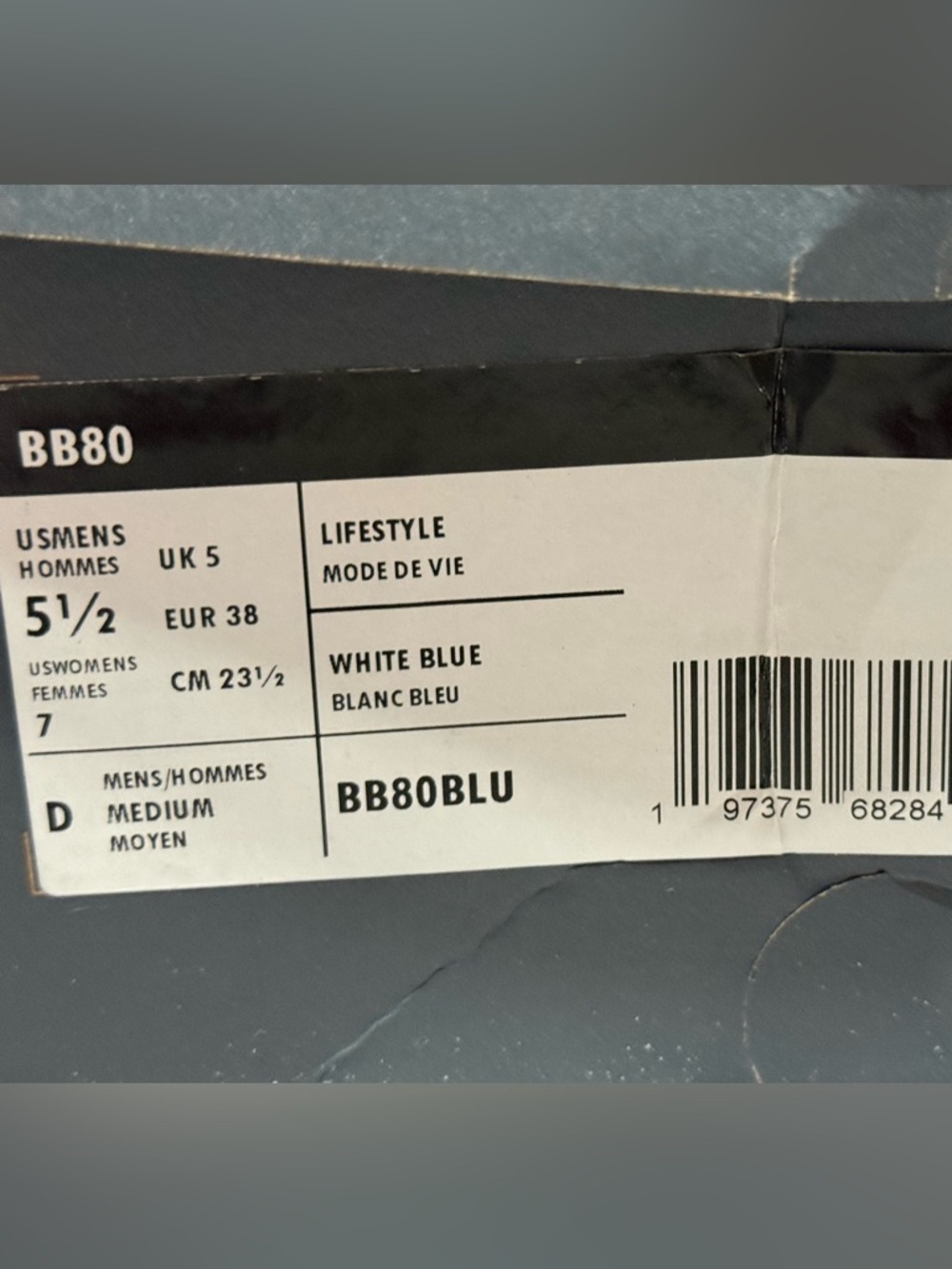 New Balance White Sneakers with Sky Blue Accents - Picture 7 of 7